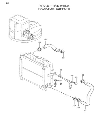 2031142 2031911 шланг охлажденной воды радиатора экскаватора EX60-2 EX60-3 ХИТАЧИ