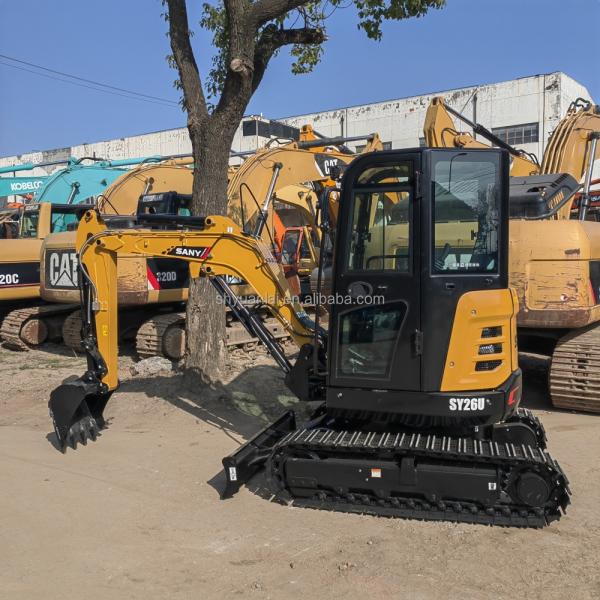 2.5 tonnes mini excavateur rétro excavateur SY26u utilisée rampe hydraulique excavateur d'occasion SY26U en stock