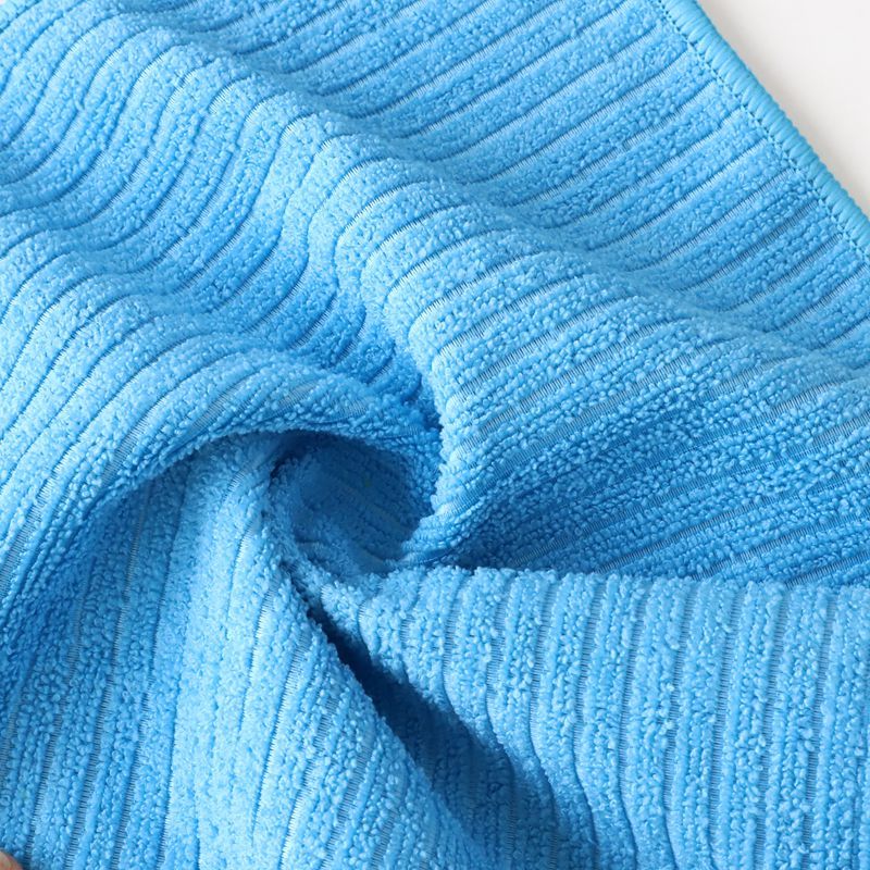 Striped Rag 250gsm Microfiber Cleaning Towel 30x30 With Customizable Logo