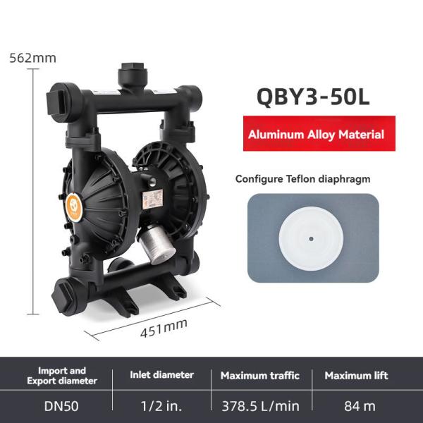 PVDF Material Pneumatic Diaphragm Dosing Pump High Flow 200L/h