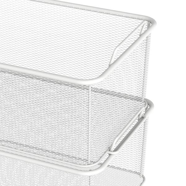 Mesh Steel Storage Baskets Organizer Containers For Home Cabinet Pantry Closet Kitchen Fridge Fruit Makeup Metal Wire Basket