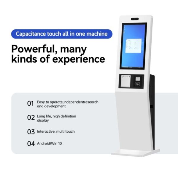 32 Inch Desktop Square Self Service Kiosk Windows 11 Kiosks in Restaurant Ordering Table