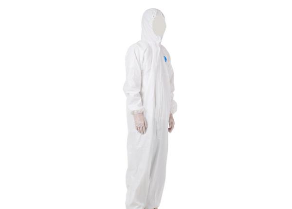 Adults Breathable Medical Protective Coveralls With Elastic In Hood