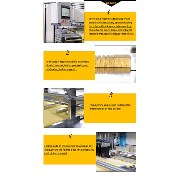 Автоматический складывая воздушный фильтр бумаги ножа плиссируя поколение машины 4
