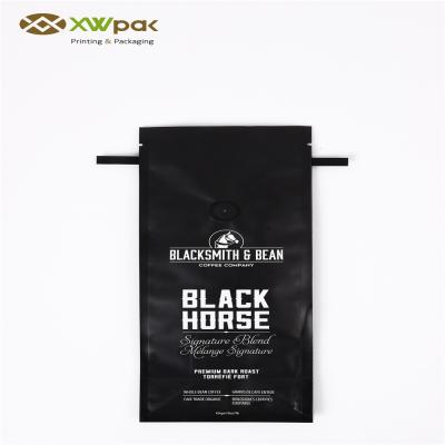 O costume imprimiu sacos de café do laço da lata do selo da prova/quadrilátero do cheiro dos sacos de papel do laço da lata