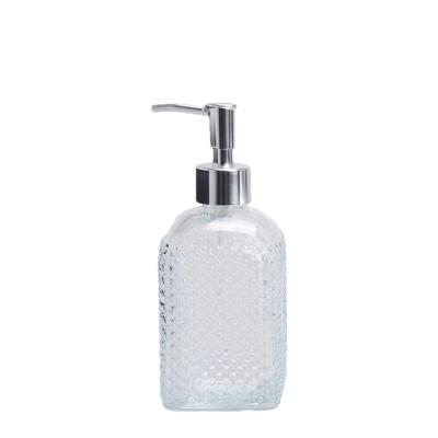Kitchen Glass Soap Dispenser Bottles 500ML Glass Soap Pump Bottles FDA