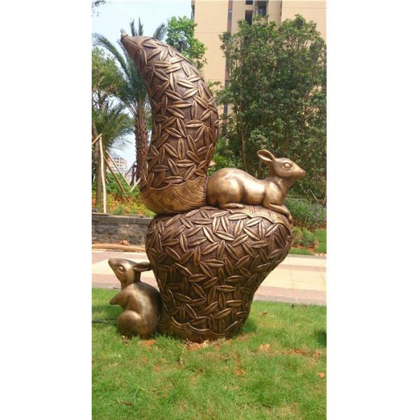 3 M Metal Animal Sculptures Outdoor Bronzed Squirrel Garden Statue