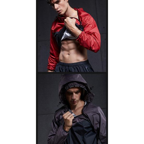 Black And Red Running Wear With Zipper Closure XL , XXL , XXXL Size