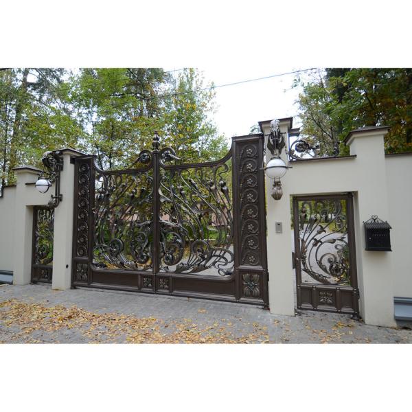 Entrance Iron Double Door Design , Wrought Iron Main Gate Designs
