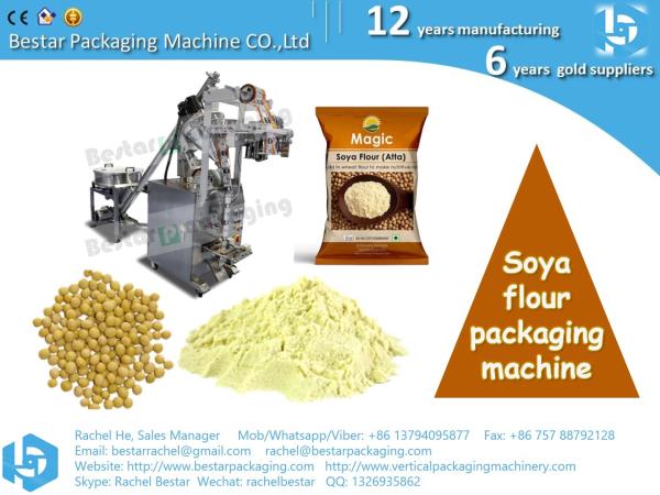 How to pack soybean powder sachet by automatic packing machine BSTV-160F