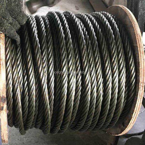 Steel Wire Rope 6x12 FC Non-Alloy Bright Line Contacted Ungalvanized Strand