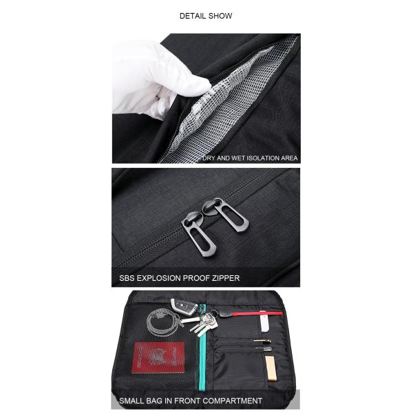 20-35L Waterproof Travel Laptop Backpack With Charger OEM ODM