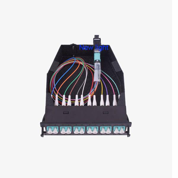 FTTX Optical Fiber MPO/MTP Cassette 1RU Terminal Box with Corning ClearCurve® Fiber and 96 LC Fibers Patch Panel