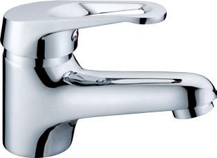 One Handle Single Hole Bathroom Basin Mixer Faucet , Deck Mounted