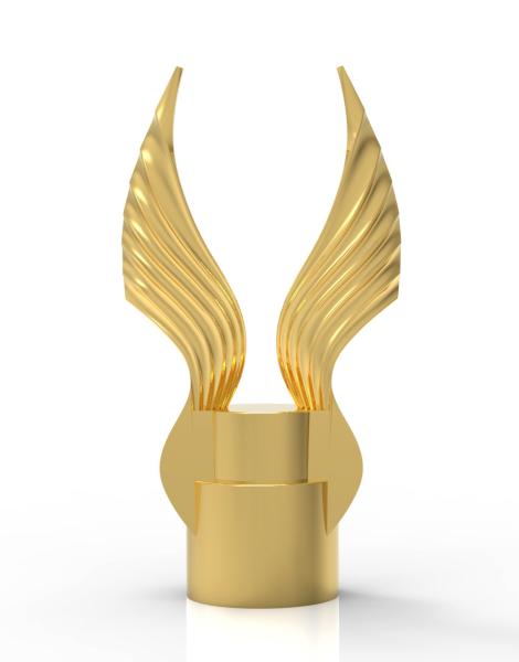 Gold Crown Zinc Alloy Perfume Cover Service Sample Processing Free Design