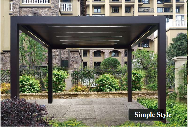 Telescopic Motorized Metal Skylight Ceiling Waterproof Sunshade Folding Roof Garden Aluminum Retractable Pergola