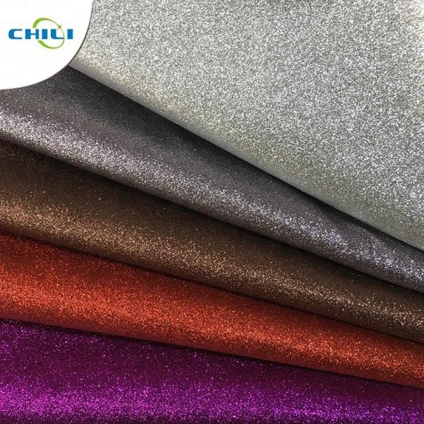 Anti Mildew Glitter Leather Fabric 137cm*10m Per Roll Decorative Purpose