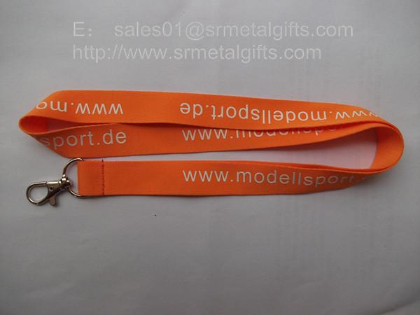 Dye coloured neck ribbon strap lanyard with dye colored plastic release buckle,