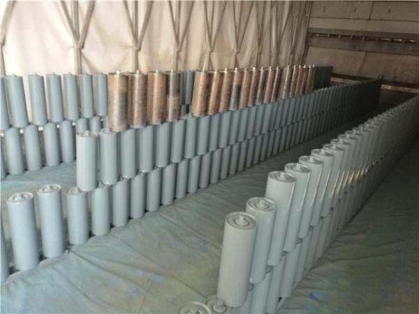 Baked Painting Industrial Steel Rollers 114mm Electric Roller For Belt Conveyor
