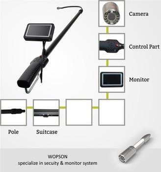 telescopic pile camera for under car inspection with video recording function