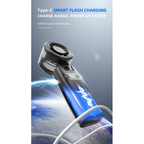 P9 Mini Portable Hand Fan 6000mah USB Battery Rechargeable