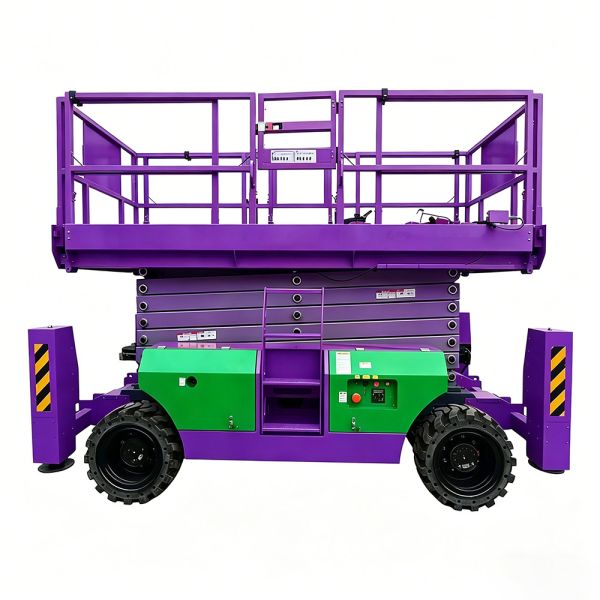Commercial Scissor Lift Platform 4WD System Off Road 18m 450kg