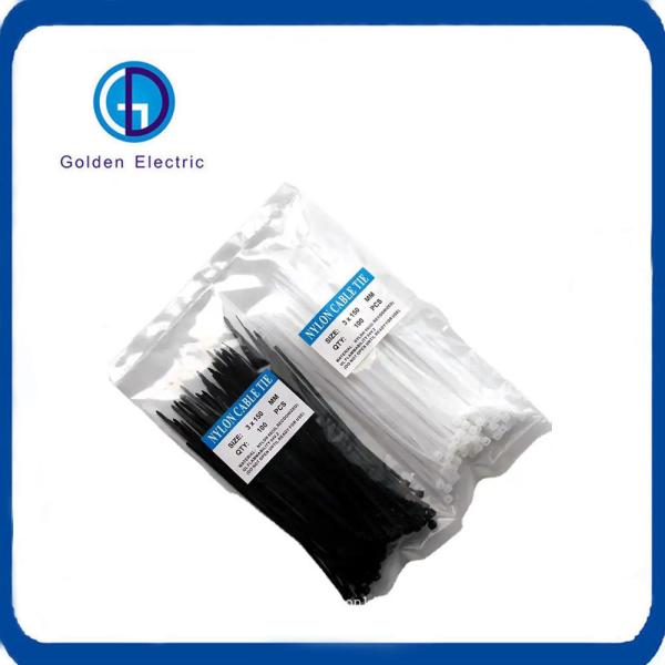 2.5mm PA66 Plastic Cable Tie Self Locking With UV Protection 100PCS/Bag