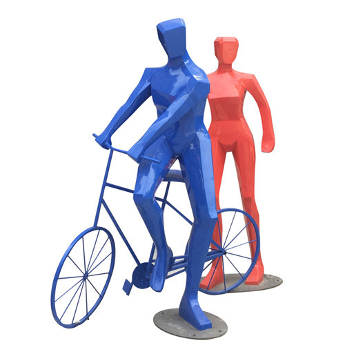Modern Abstract Human Sculpture Fiberglass Decorative For Shopping Mall