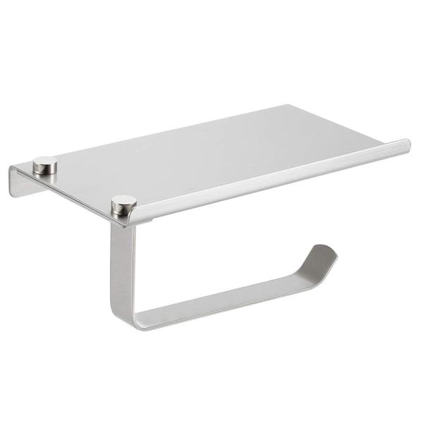 Stainless Steel Toilet Paper Holder / Commercial Toilet Roll Holder With Shelf