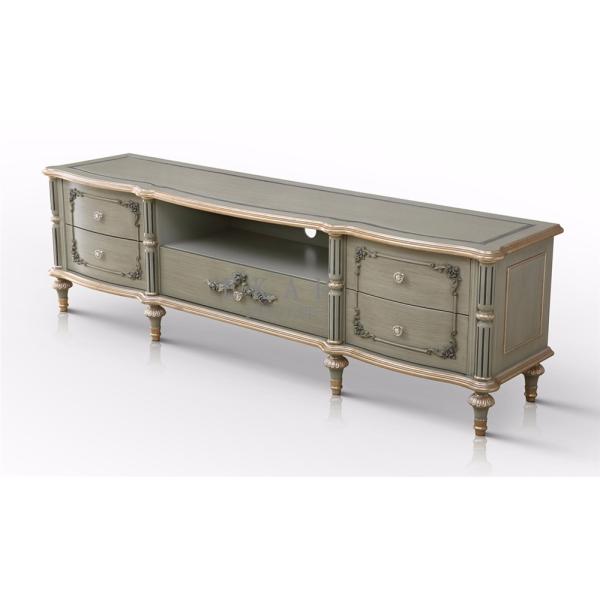 Birch Wood Classic Antique Tv Stand Wood Furniture