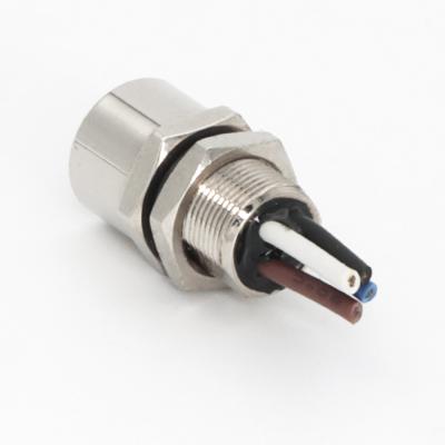 Flange M8 4 Pin Straight Connector Rear Mounting IP67 Pre Wired IEC 61076-2-104