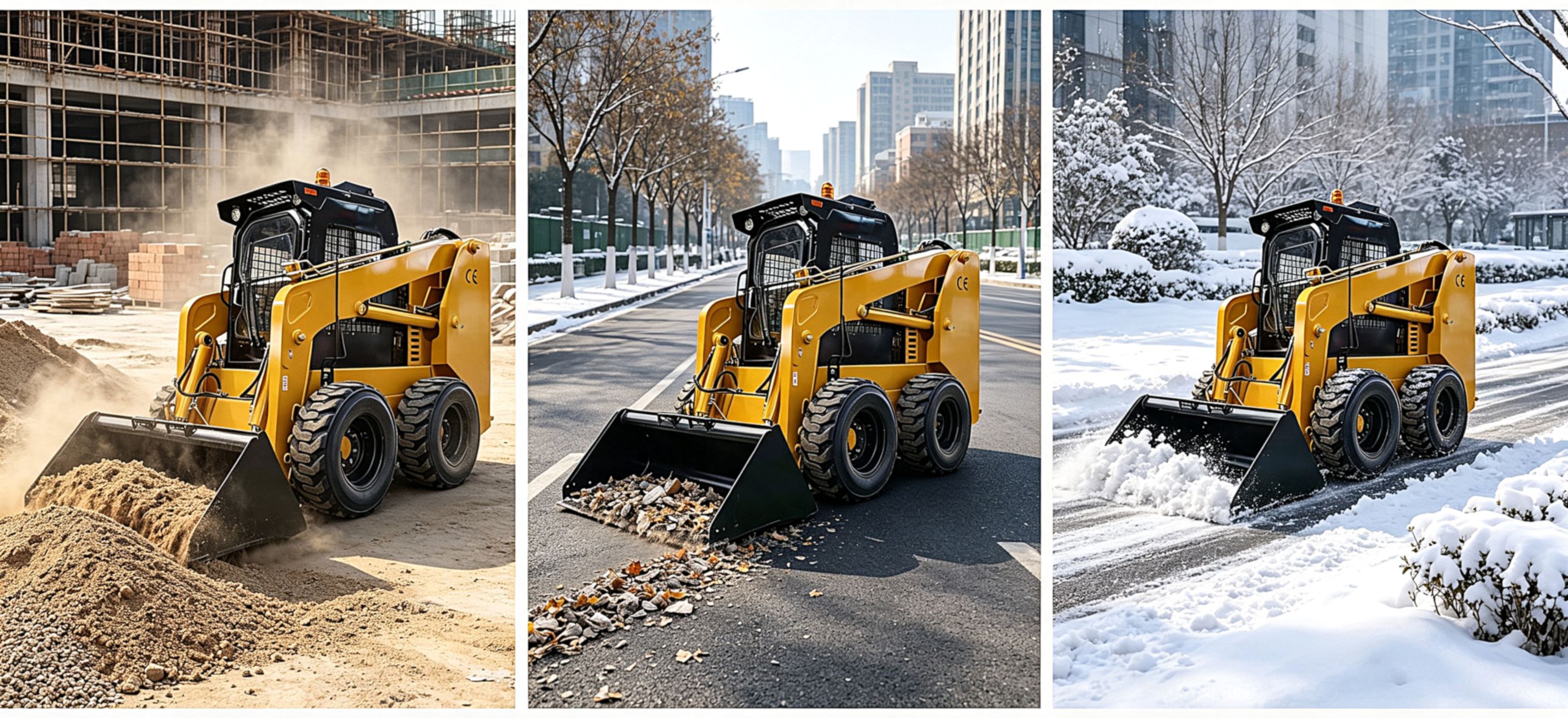 Jc120 1.2 Ton Skid Steer Loader Compact Construction Equipment Multi-Function Loader