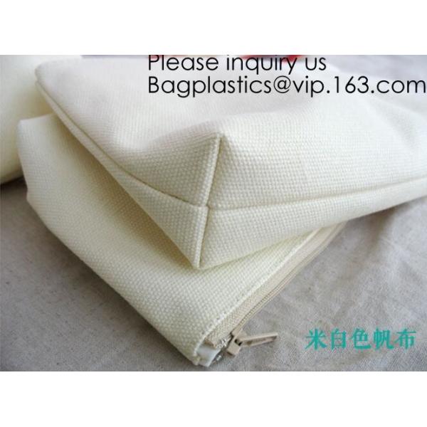 Promotional canvas hand carry makeup bag cosmetic organizer,natural canvas Makeup Bag Cotton Cosmetic Bag, bagease