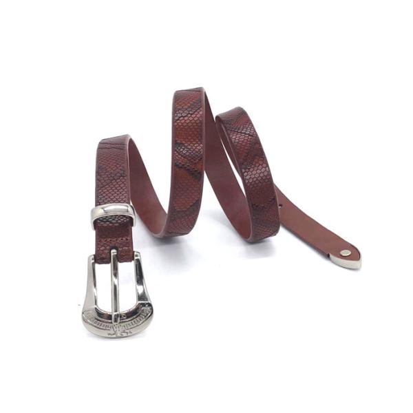 Skinny Snakeskin Embossed 3/4