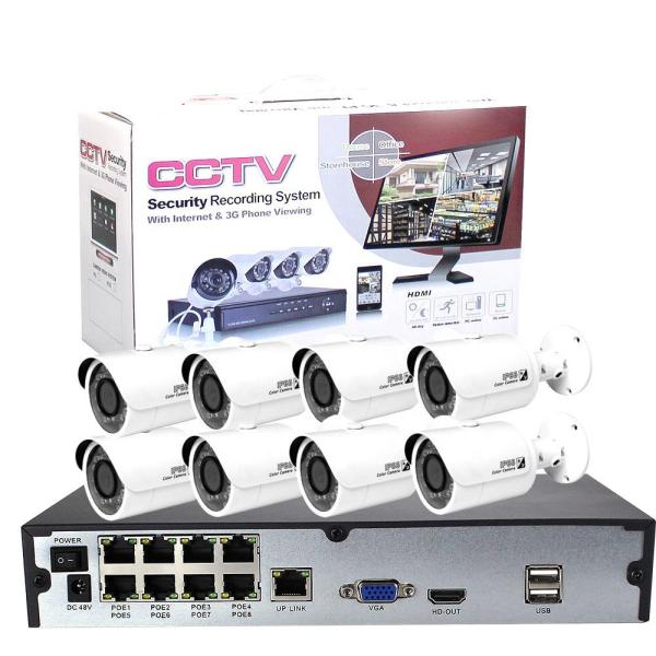 Customized Size 8Ch 1080P 2Mp Poe Monitor Line Ip Camera Nvr Kit and Customizable