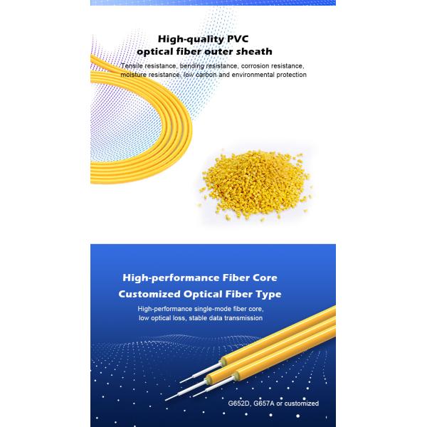 Telecommunication Connection SC LC UPC to LC UPC OM4 SR Duplex Fiber Optic Patch Cord