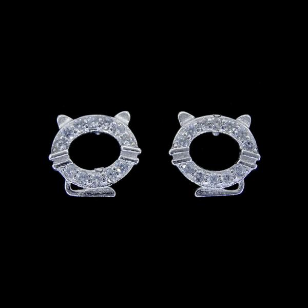 925 Sterling Silver Multi Color CZ Heart Shaped Earrings Jewelry Eco - Friendly