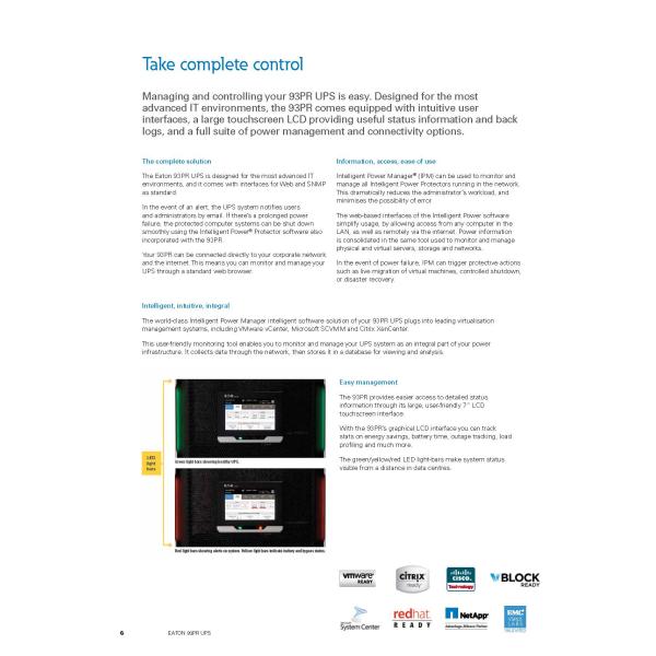 Eaton 93PR 250KVA 250kw 1200KVA 1200kw 400v Модульные онлайн-УПС с управлением ABM