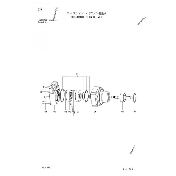 4634936 4659032 Гидравлический двигатель насоса для вентиляторов ZX450-3 ZX470-3 Zax870 Zax850