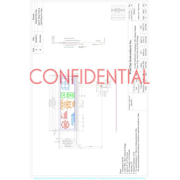 4.1 Inch Transparent Oled Panel Oled Screen Durable For Car Windshield Display