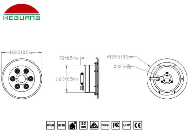 A fonte de água exterior externo da cor IP68 do controle 18W RGB conduziu luzes impermeáveis
