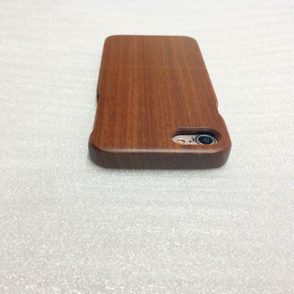 Separating Type iPhone 7 / 8 Sapele Wooden Cover with Straight Edge