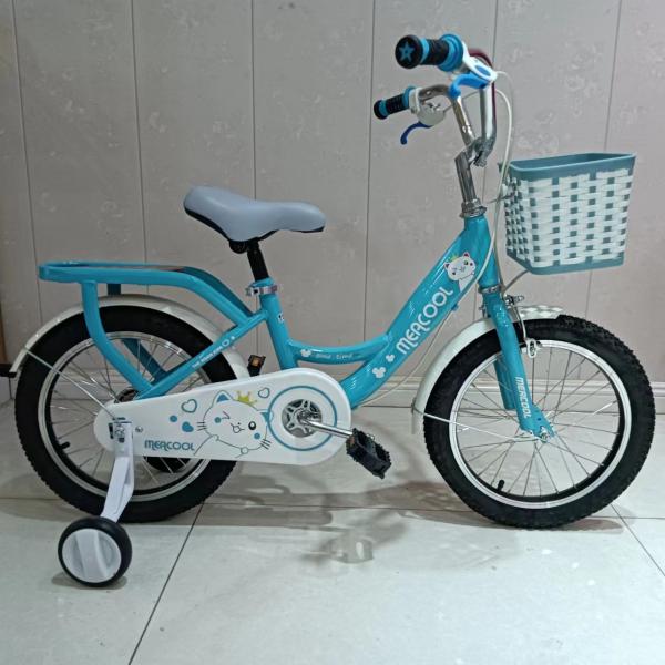 Высокоуглеродистая стальная рама 14 дюймовый детский велосипед с гладкими краями Синий цвет