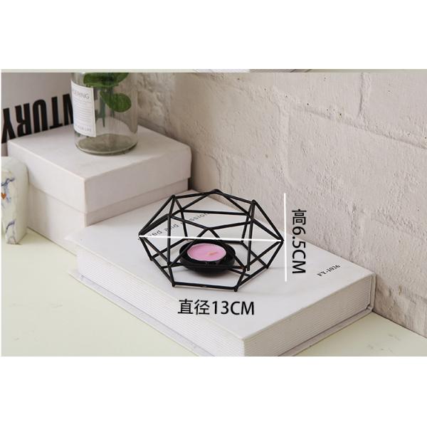 Simple Iron geometric Candle Holder Wedding Home Gem Candle stand Craft