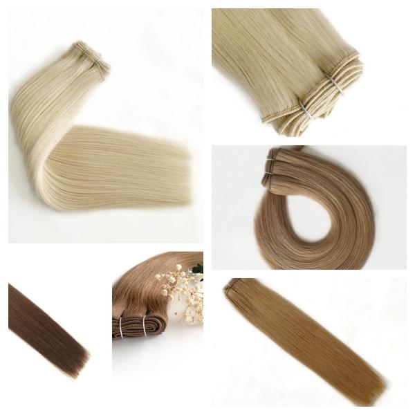 100g/pack Blonde Remi Double Wefted Human Hair Weft Customization Customized Request