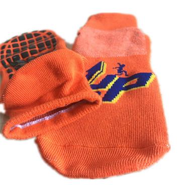 China Supply Cotton Barre Grip Socks/ Trampoline With Sticky Bottoms/Non Slip Trampoline Socks With Rubber Grips