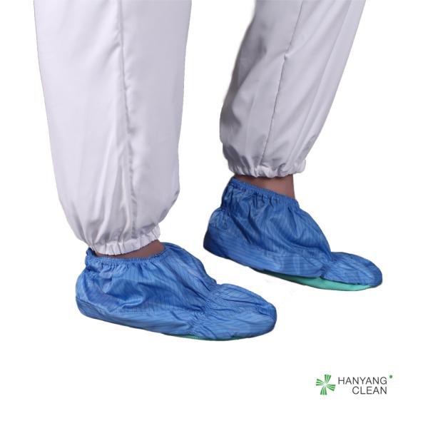 Крышки чистой комнаты многоразовые и washable голубой нашивки мягкие единственные противостатические ESD ботинка