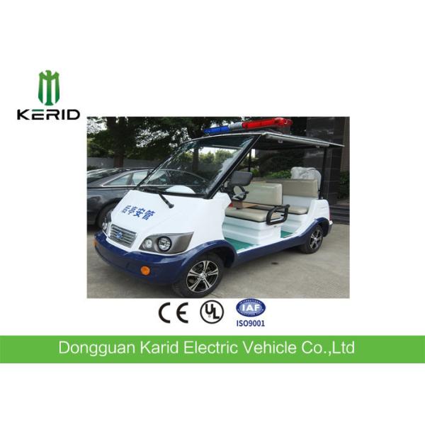 Classic 4 Seater Electric Sightseeing Car With Top Alarm Lamp For Security Patrol