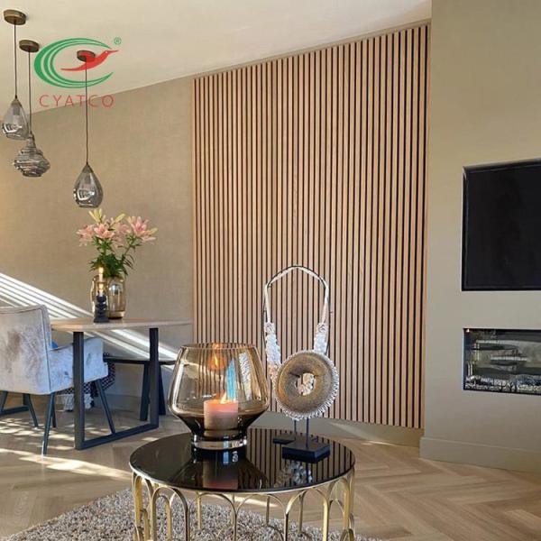 Flavorless Hotel Wood Slat Acoustic Panels Soundproof Durable