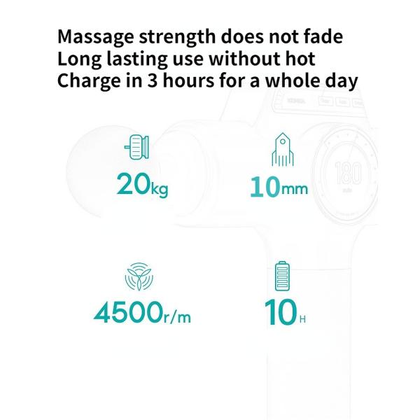 Pistola Masajeadora de Fascia de Percusión Eléctrica Vibratoria para Cuerpo, Masaje Profundo de Tejidos Musculares